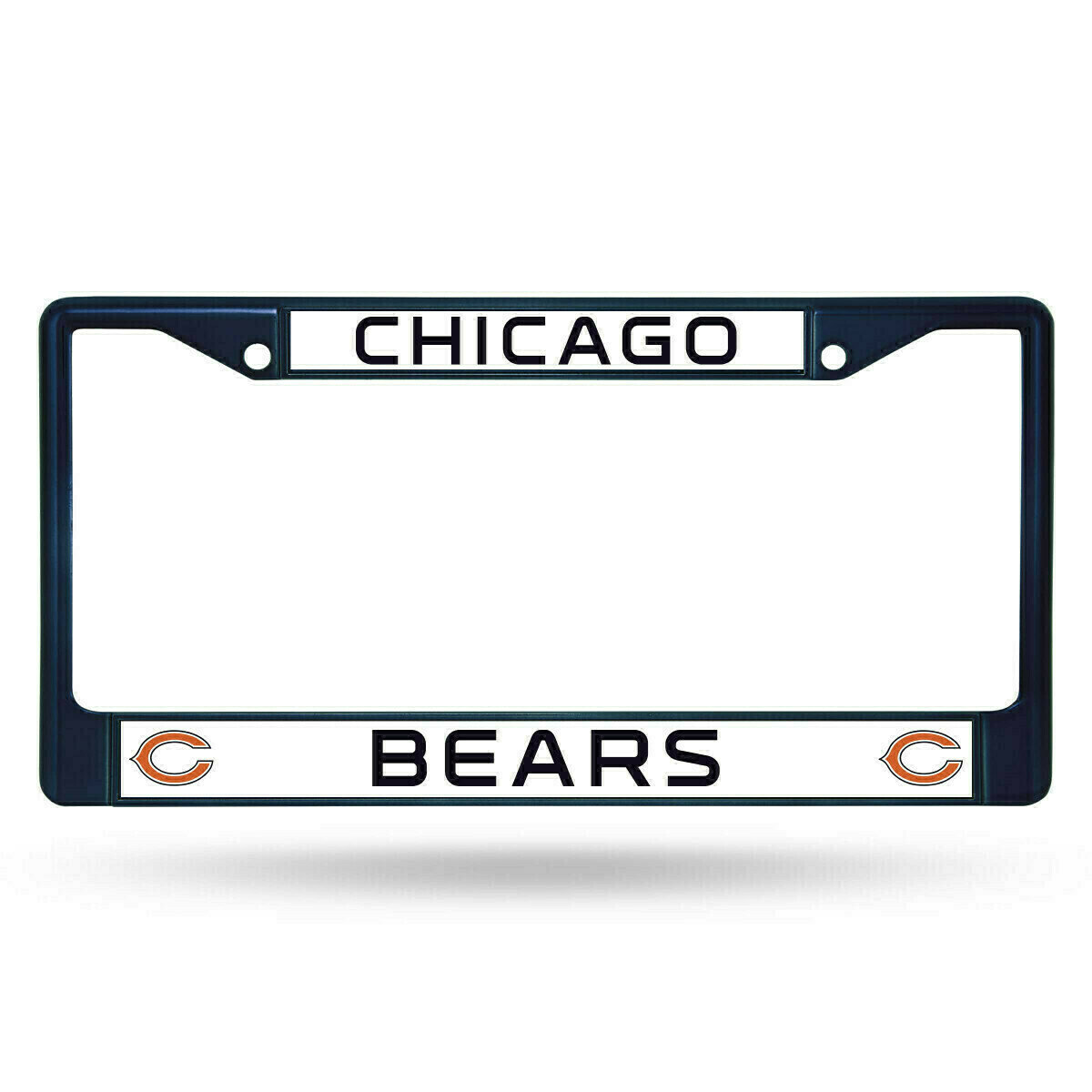 Chicago Bears Navy Chrome Metal License Plate Frame
