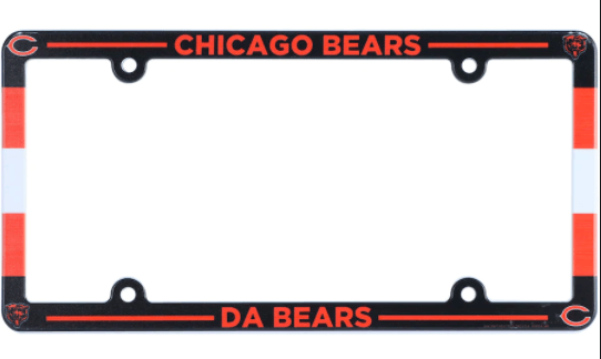 Chicago Bears Plastic License Plate Frame
