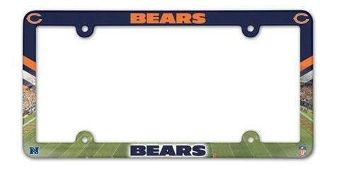 Chicago Bears Striped Plastic License Plate Frame