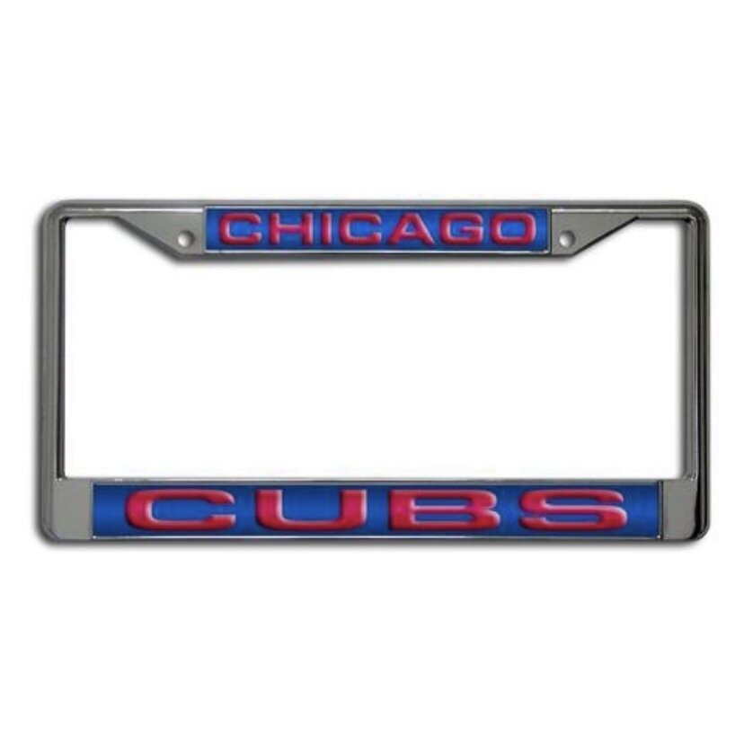Chicago Cubs Laser Chrome Metal License Plate Frame