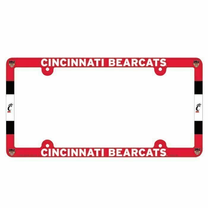Cincinnati Bearcats Plastic License Plate Frame