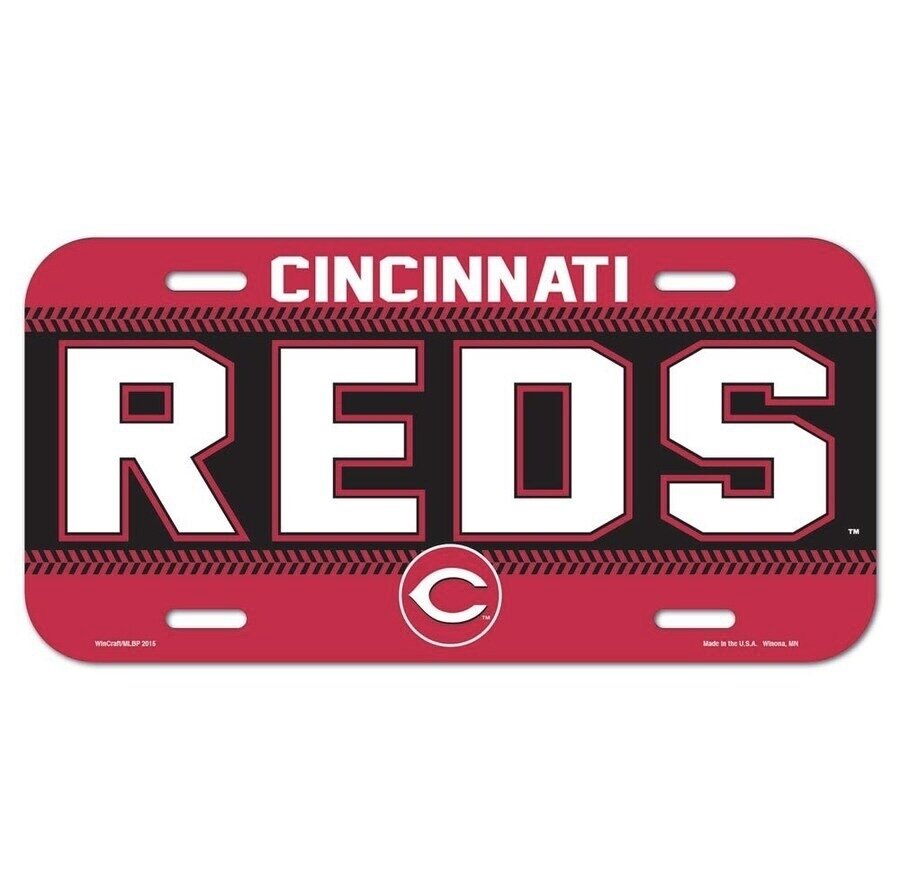 Cincinnati Reds Plastic License Plate