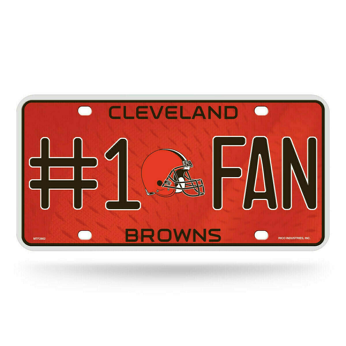 Cleveland Browns #1 Fan Lightweight Metal License Plate