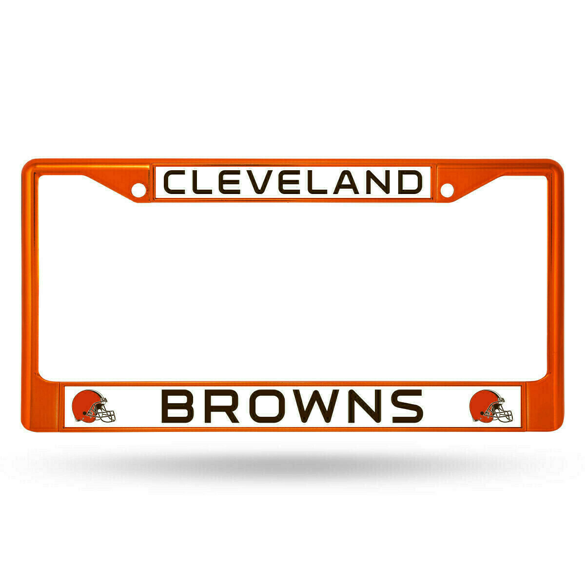 Cleveland Browns Orange Chrome Metal License Plate Colored Frame