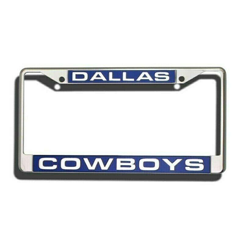 Dallas Cowboys Laser Chrome Metal License Plate Frame