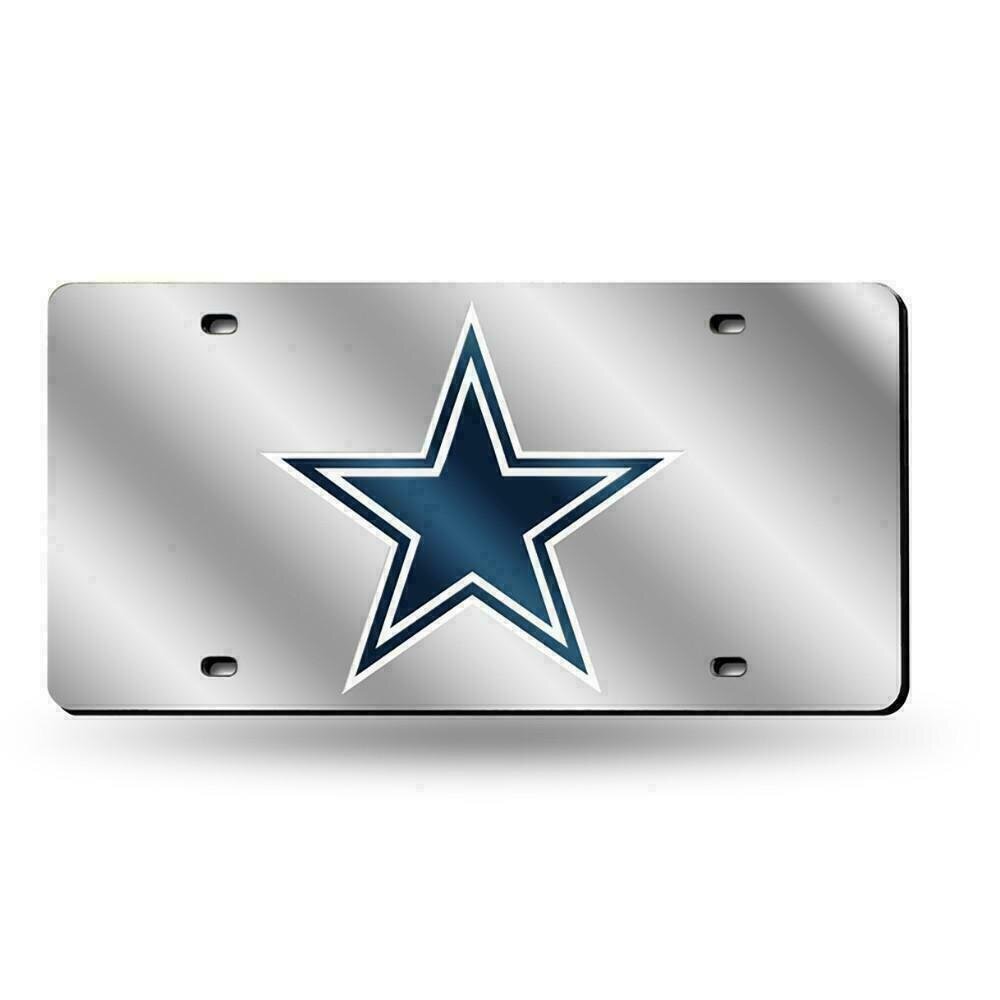 Dallas Cowboys Laser Tag Silver License Plate