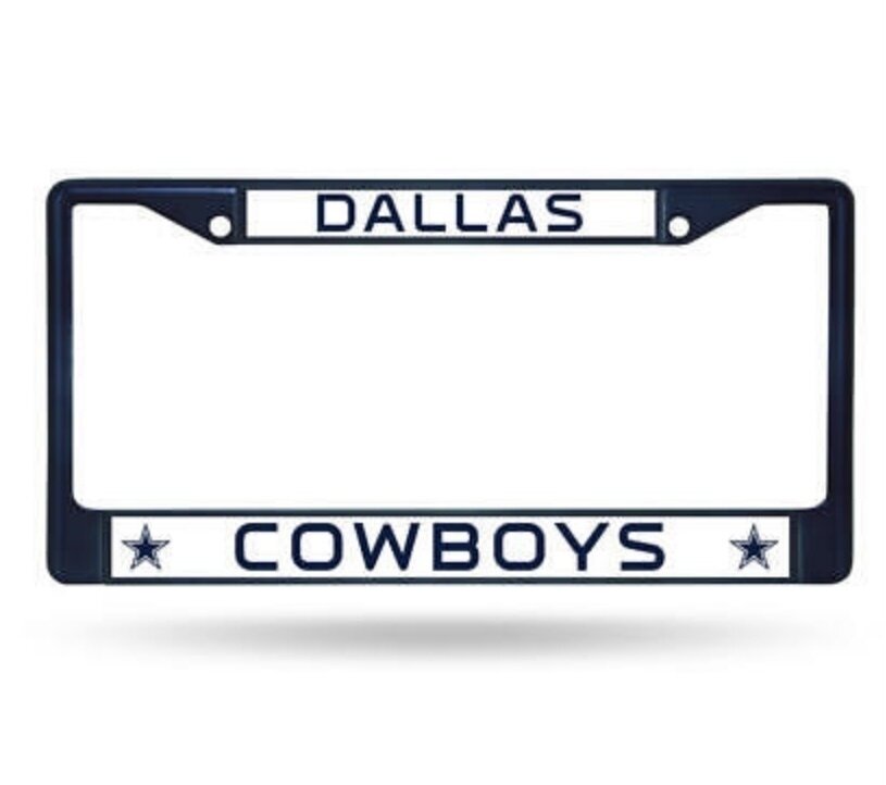 Dallas Cowboys Navy Chrome Metal License Plate Frame