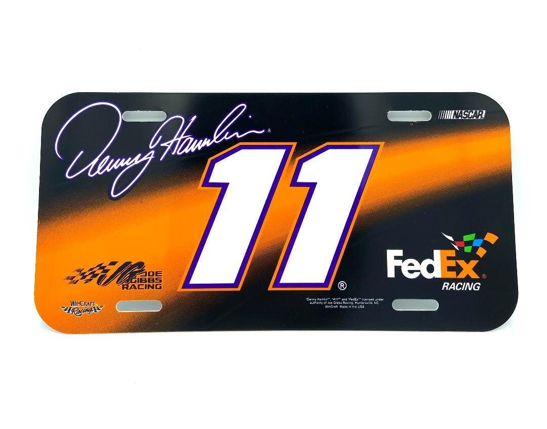 Denny Hamlin Plastic License Plate