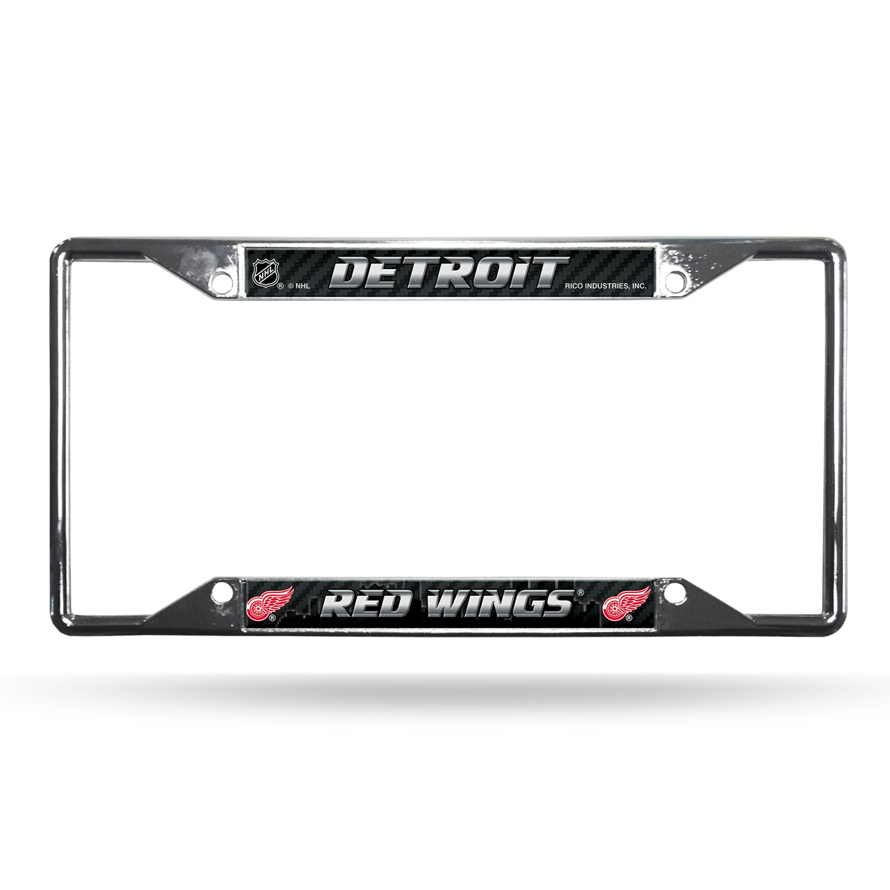 Detroit Red Wings Chrome Metal License Plate Frame