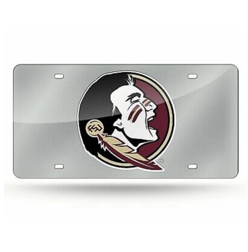 Florida State Seminoles Laser Tag Silver License Plate