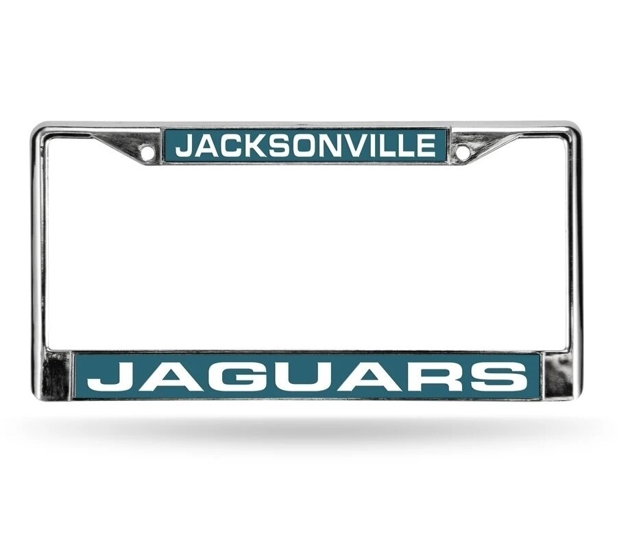 Jacksonville Jaguars Laser Chrome Metal License Plate Frame