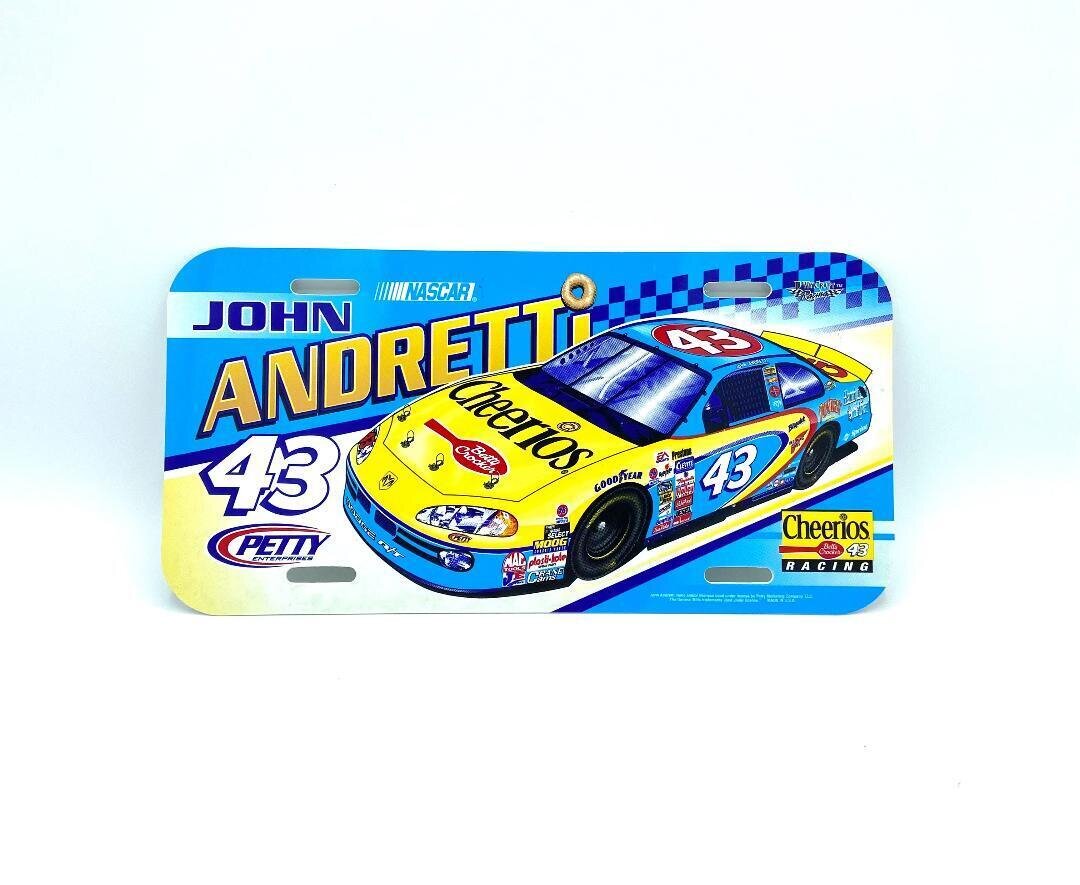 John Andretti Plastic License Plate