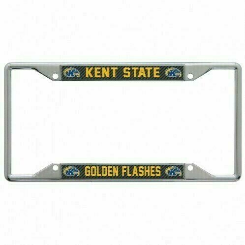 Kent State Golden Flashes Chrome Metal License Plate Frame