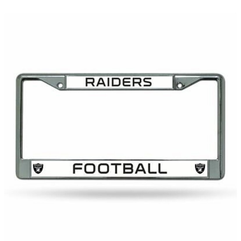 Las Vegas Raiders Chrome Metal License Plate Frame
