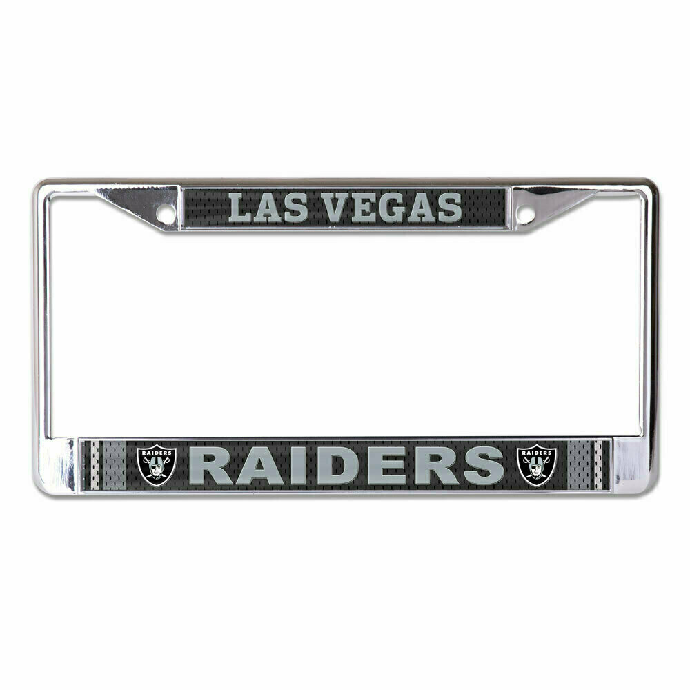 Las Vegas Raiders Chrome Metal License Plate Frame