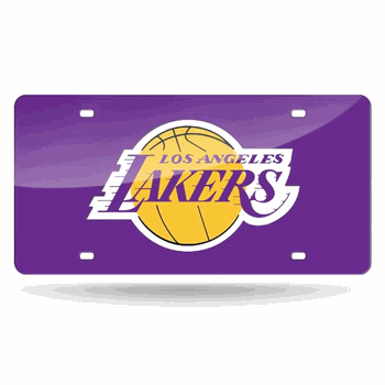 Los Angeles Lakers Laser Tag Colored License Plate