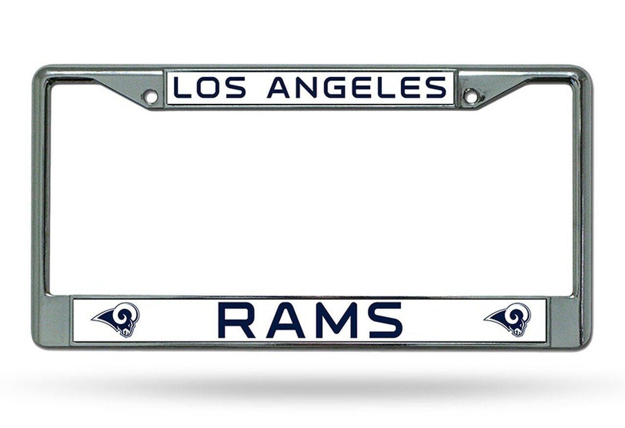 Los Angeles Rams Chrome Metal License Plate Frame