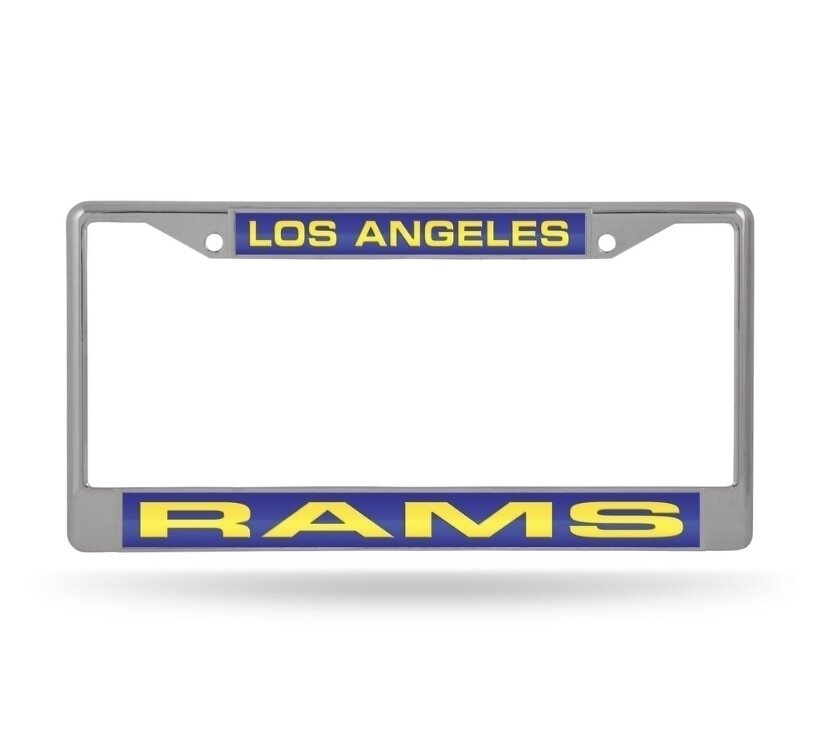 Los Angeles Rams Laser Chrome Metal License Plate Frame
