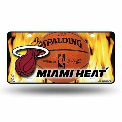 Miami Heat Lightweight Metal License Plate