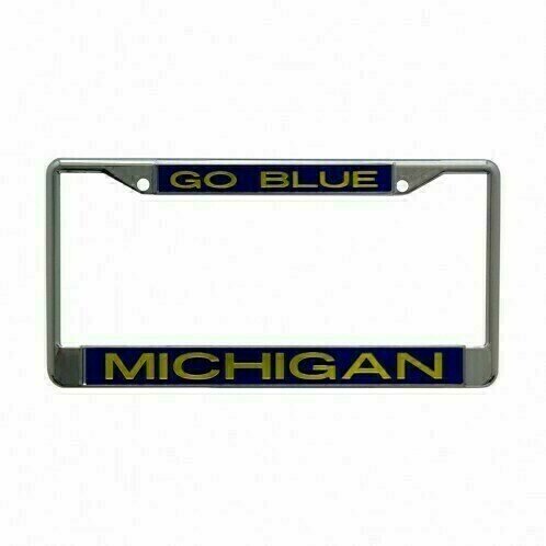 Michigan Wolverines Laser Chrome Metal License Plate Frame