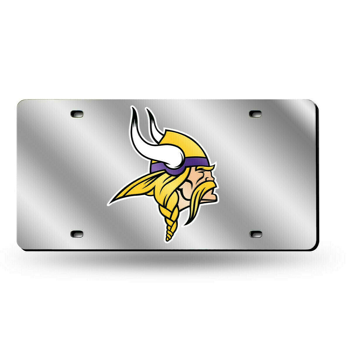 Minnesota Vikings Laser Tag Silver License Plate