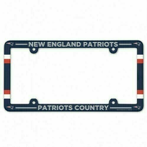 New England Patriots Team Plastic License Plate Frame