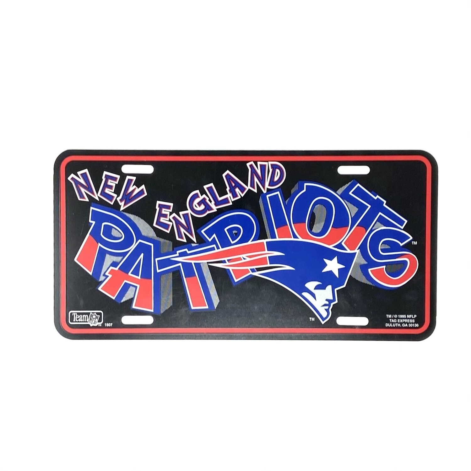 New England Patriots Plastic License Plate