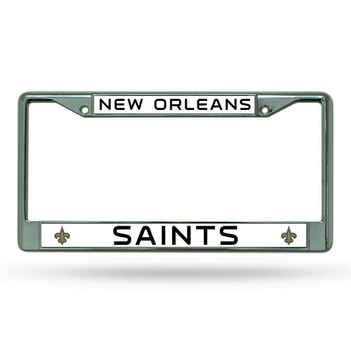 New Orleans Saints Chrome Metal License Plate Frame
