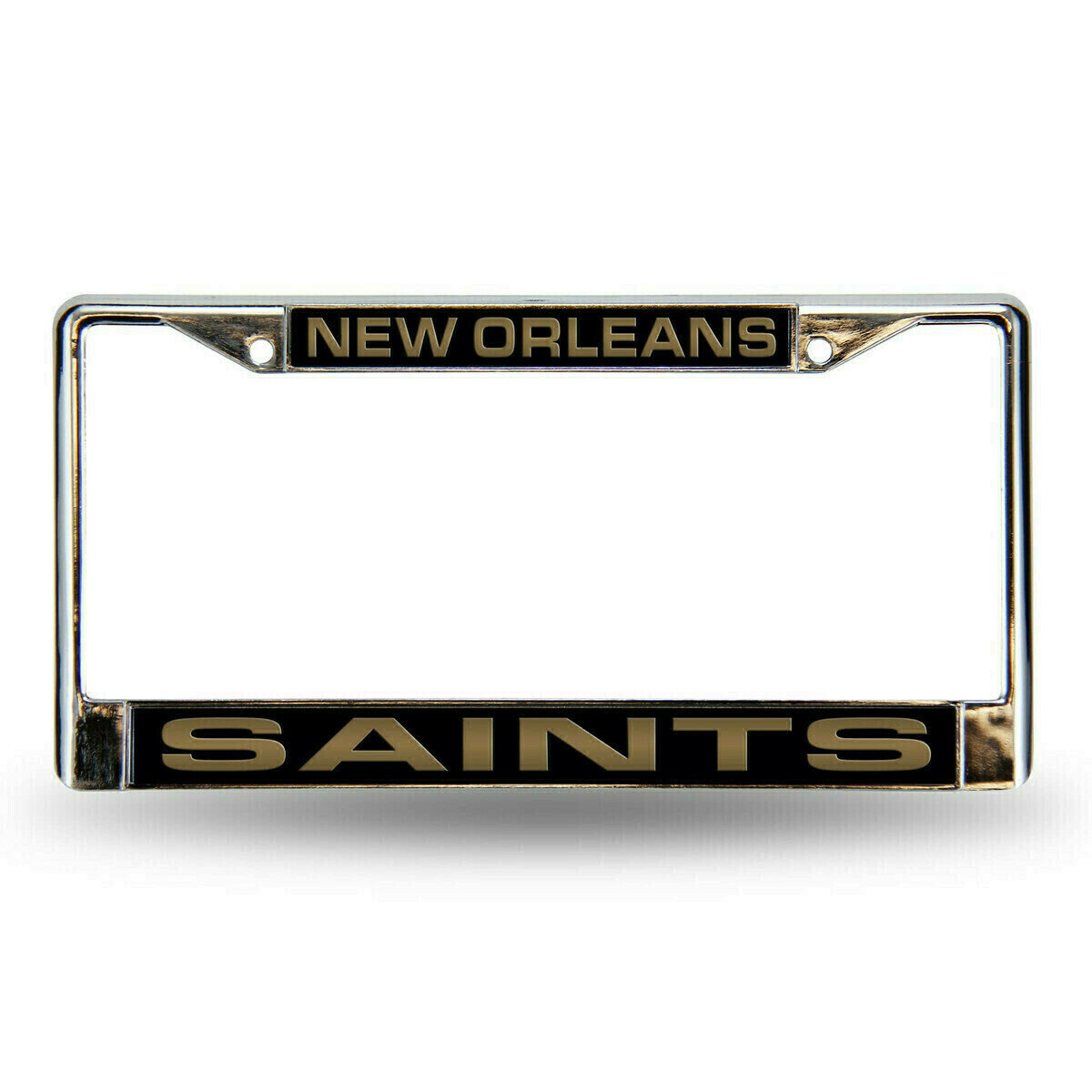 New Orleans Saints Laser Chrome Metal License Plate Frame