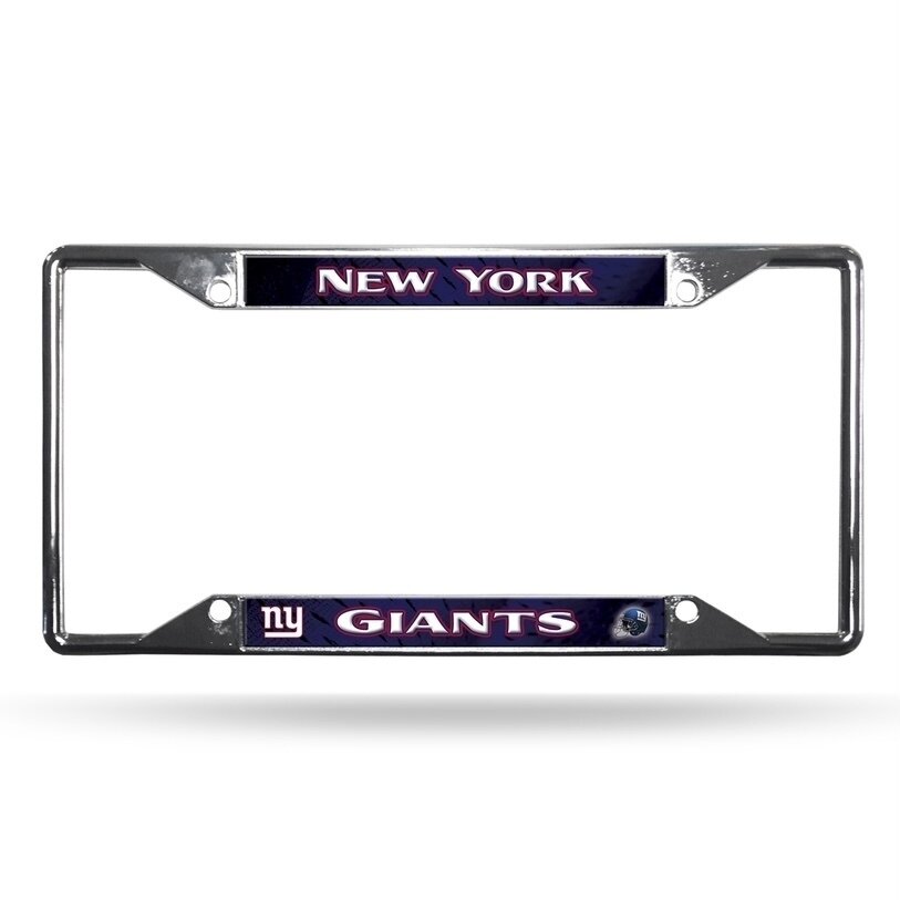 New York Giants Chrome Metal License Plate Frame