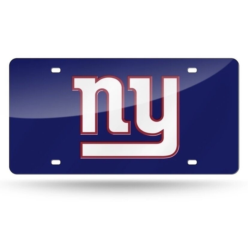 New York Giants Blue Laser Tag License Plate