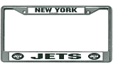 New York Jets Chrome Metal License Plate Frame