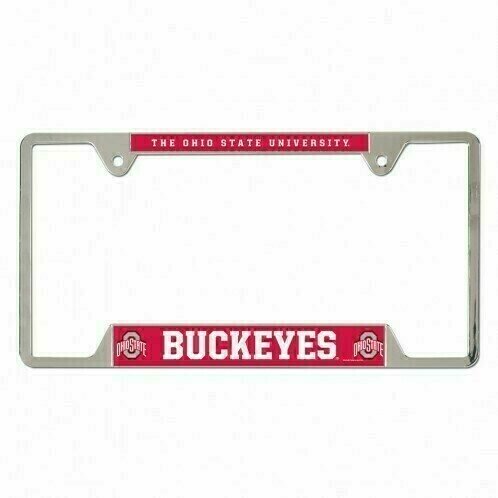Ohio State Buckeyes Chrome Metal License Plate Frame