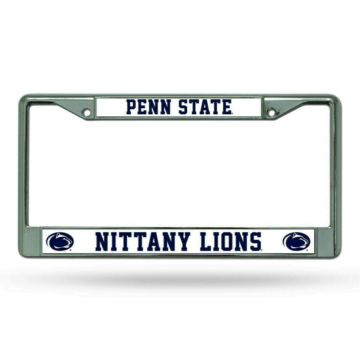 Penn State Nittany Lions Chrome Metal License Plate Frame