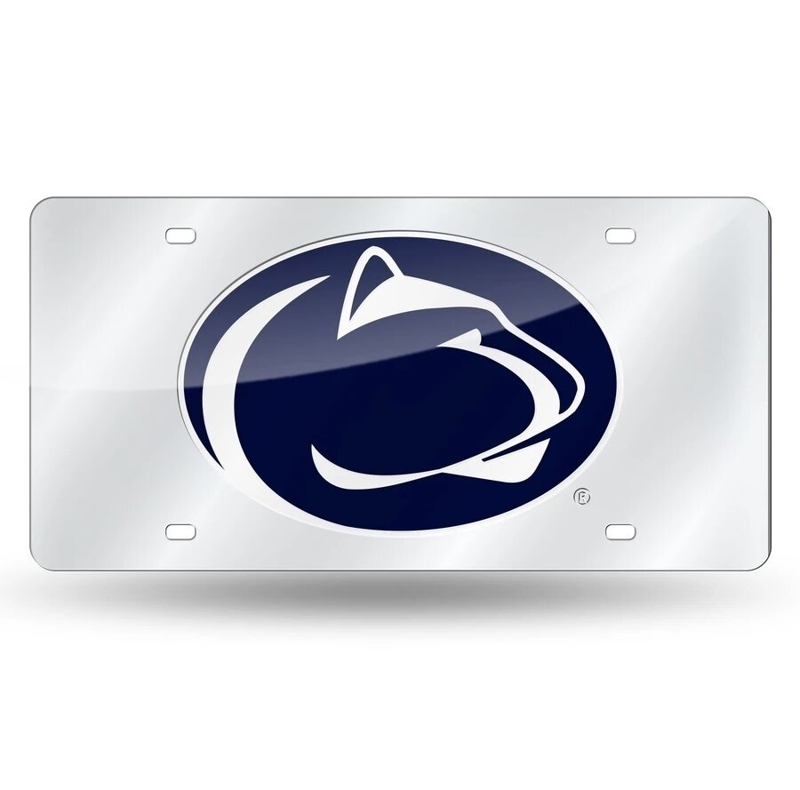 Penn State Nittany Lions Laser Tag Silver License Plate