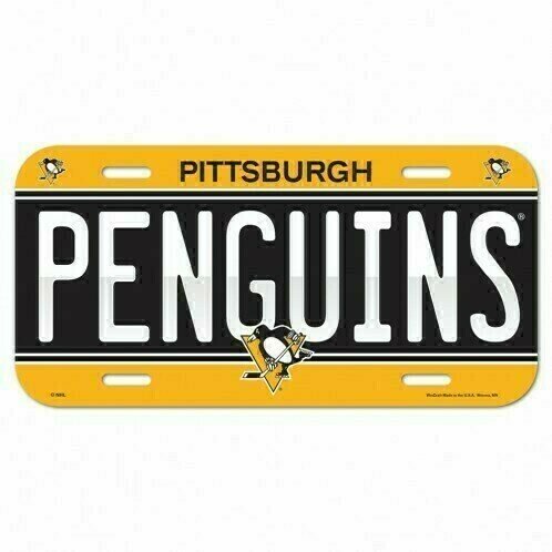 Pittsburgh Penguins Plastic License Plate