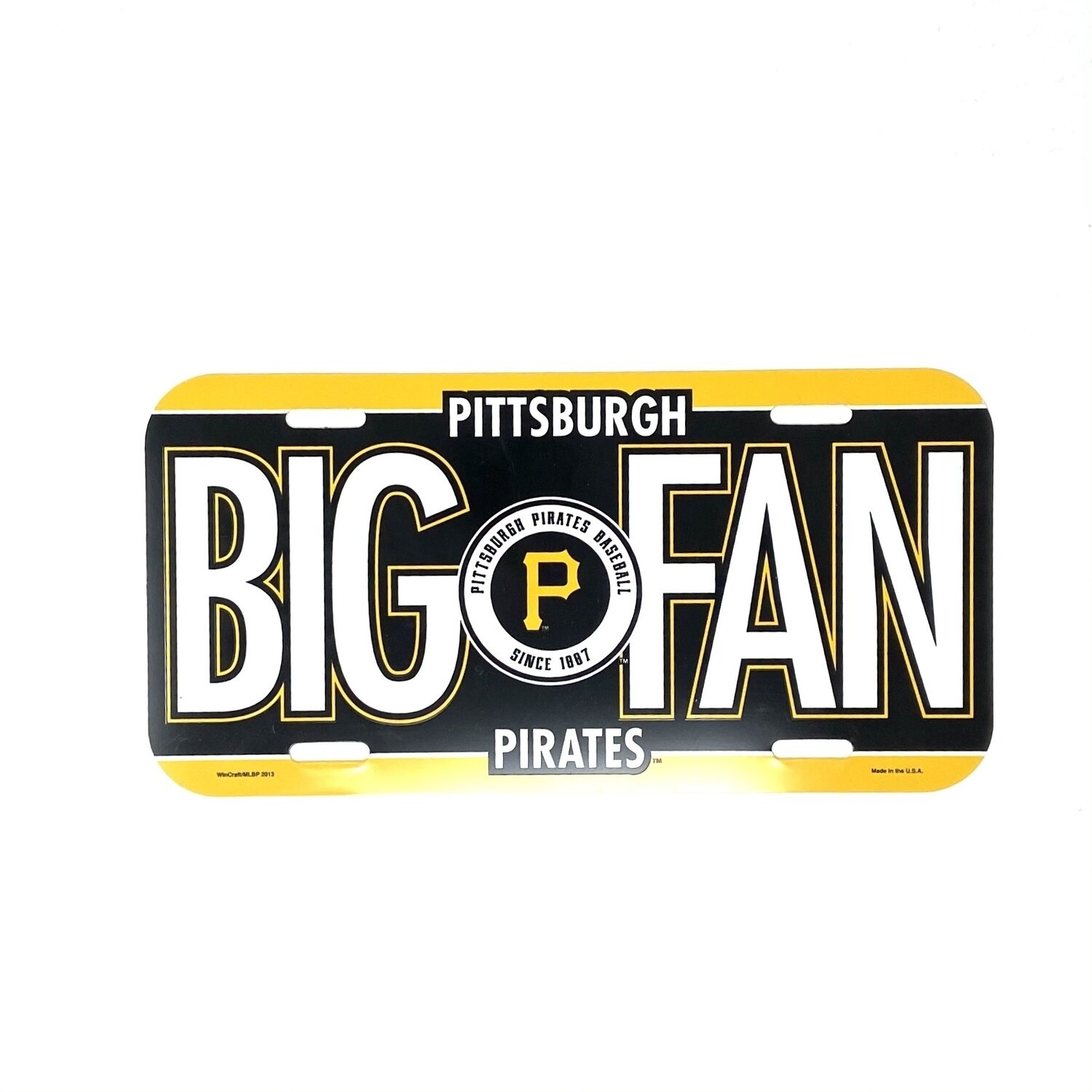 Pittsburgh Pirates Plastic License Plate