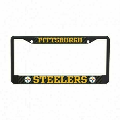Pittsburgh Steelers Carbon Chrome Metal License Plate Frame
