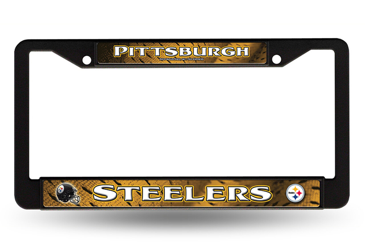 Pittsburgh Steelers Chrome Metal License Plate Frame