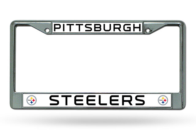 Pittsburgh Steelers Chrome Metal License Plate Frame
