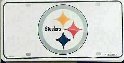 Pittsburgh Steelers Logo Lightweight Metal License Plate