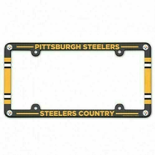 Pittsburgh Steelers Striped Plastic License Plate Frame