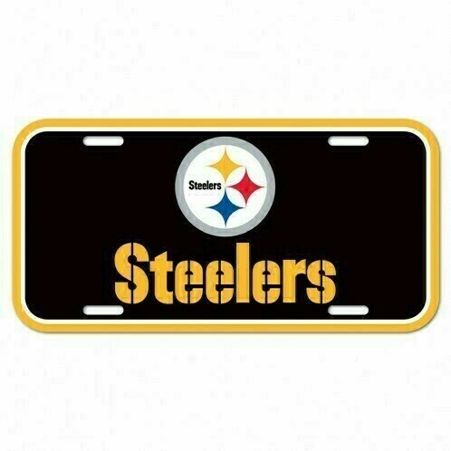 Pittsburgh Steelers Stencil Plastic License Plate
