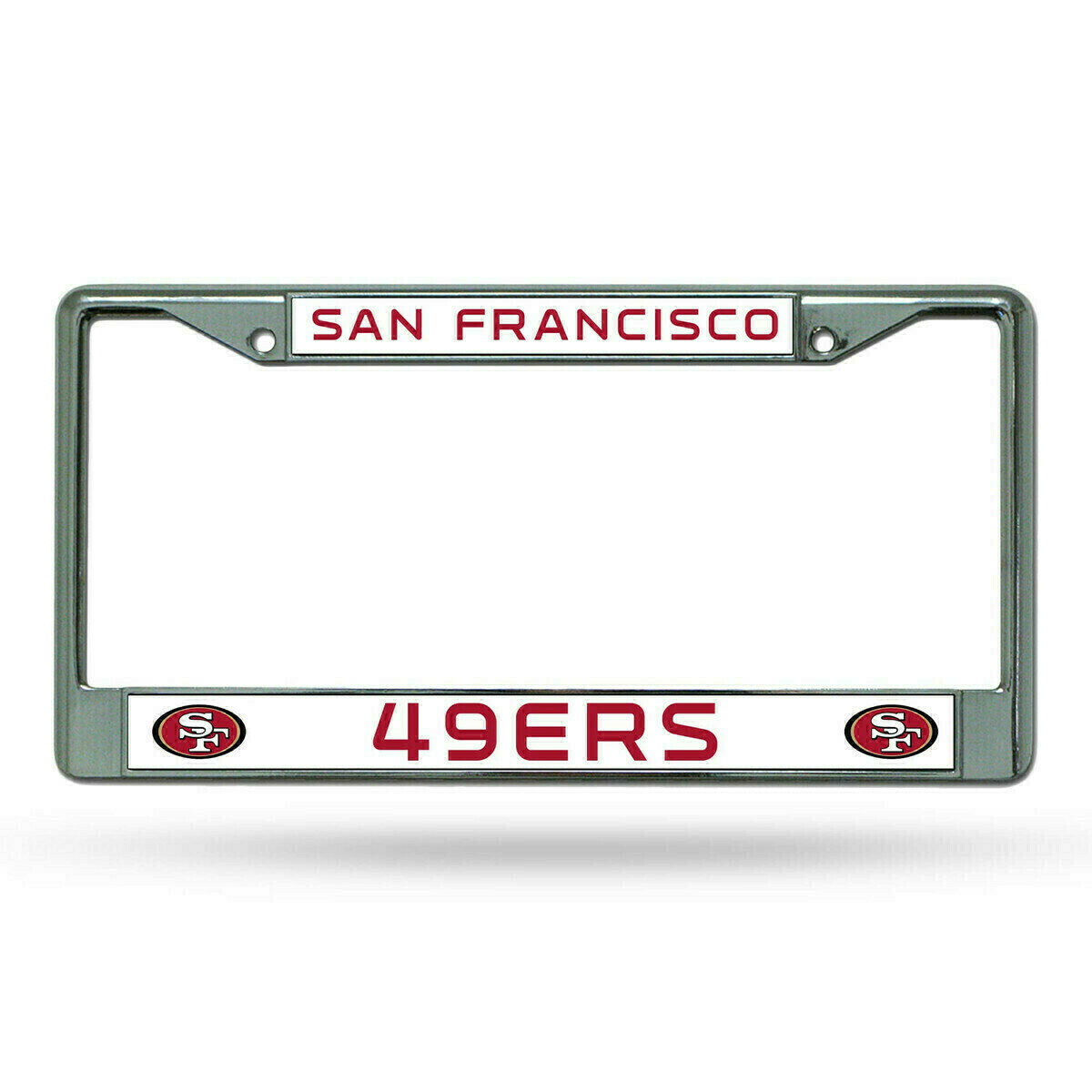 San Francisco 49ers Chrome Metal License Plate Frame