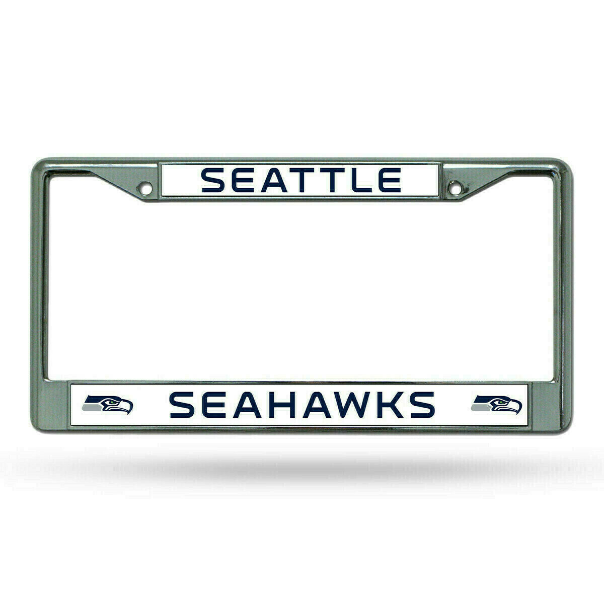 Seattle Seahawks Chrome Metal License Plate Frame