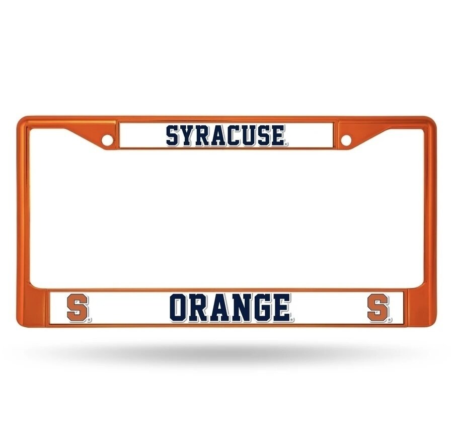 Syracuse Orange Chrome Metal License Plate Frame