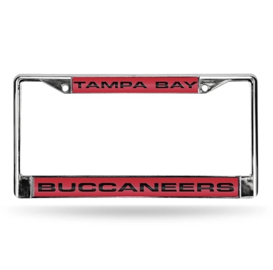 Tampa Bay Buccaneers Laser Chrome Metal License Plate Frame