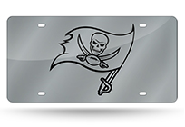 Tampa Bay Buccaneers Laser Tag Silver License Plate
