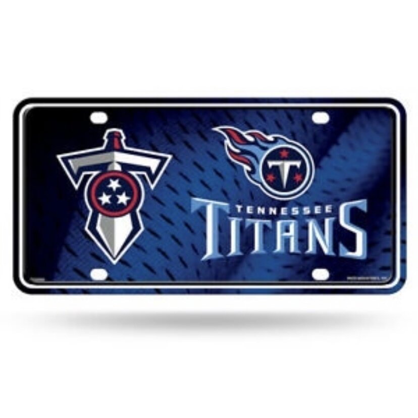 Tennessee Titans Lightweight Metal License Plate