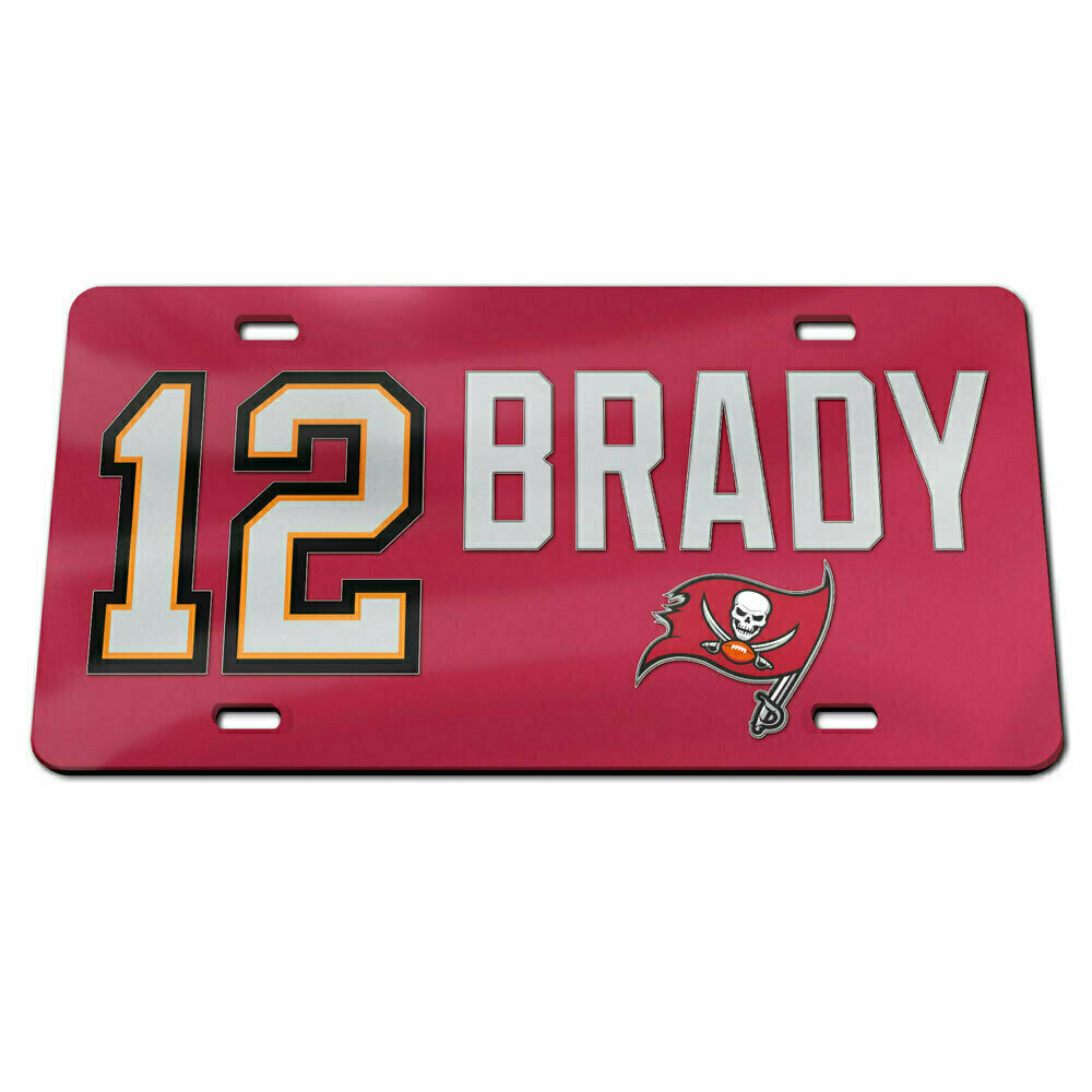 Tampa Bay Buccaneers Tom Brady Laser Tag License Plate